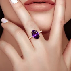 Marokkanischer Amethyst-Silberring