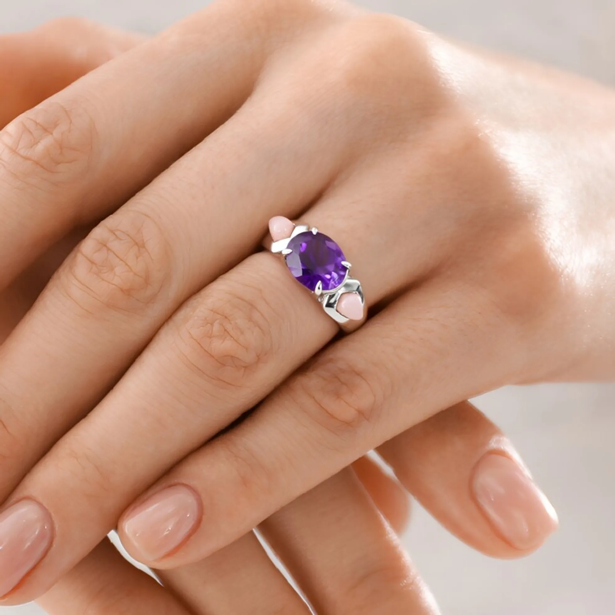Marokkanischer Amethyst-Silberring
