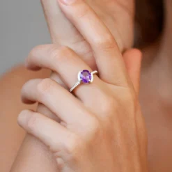 Marokkanischer Amethyst-Silberring