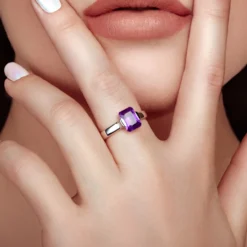 Marokkanischer Amethyst-Silberring
