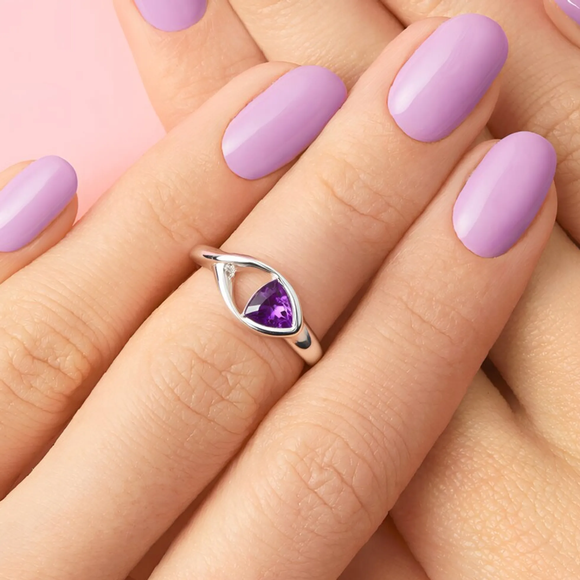 Marokkanischer Amethyst-Silberring