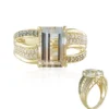 Mehrfarbiger Ukrainischer Topas-Goldring