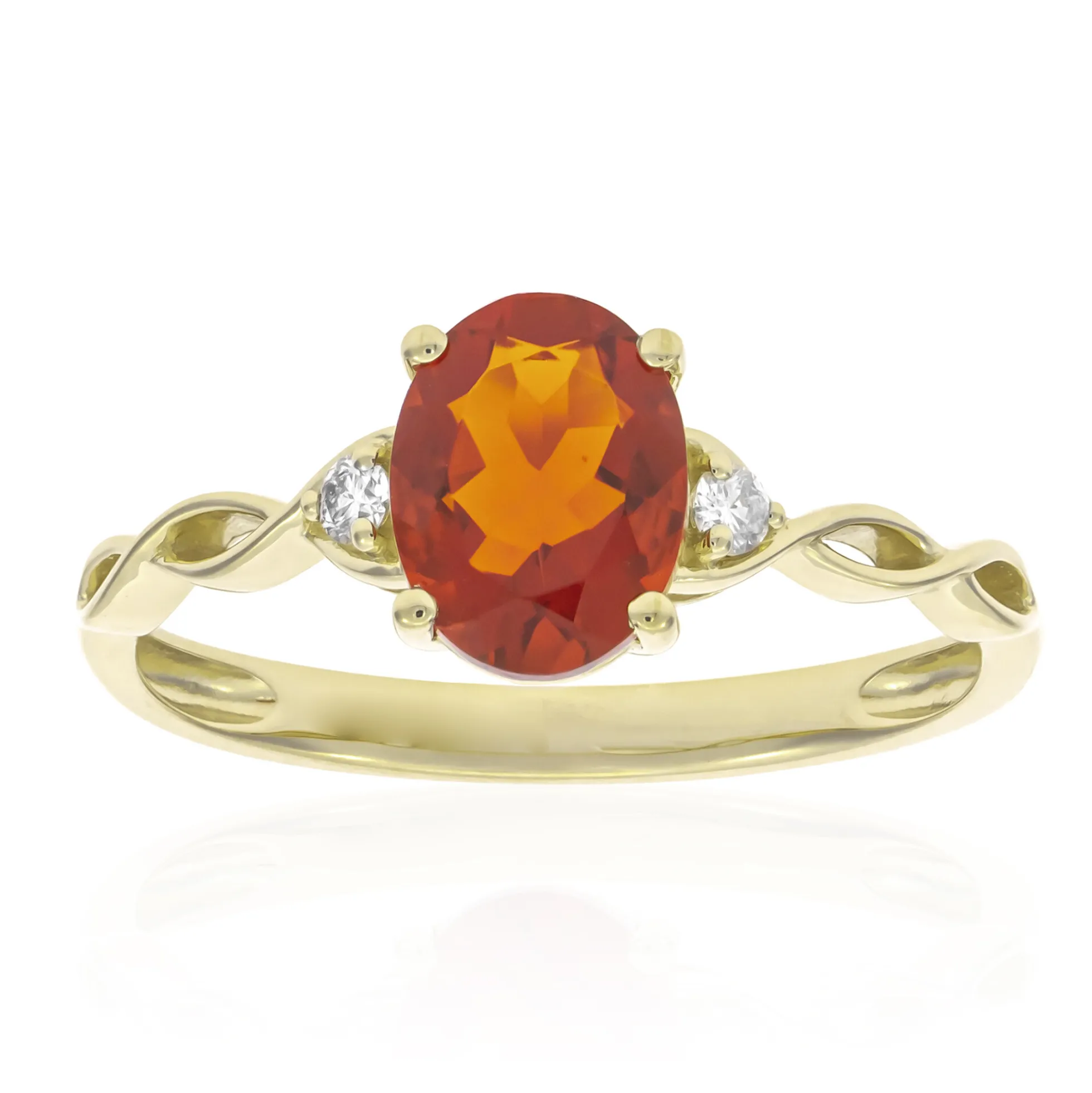 Mexikanischer Feueropal-Goldring
