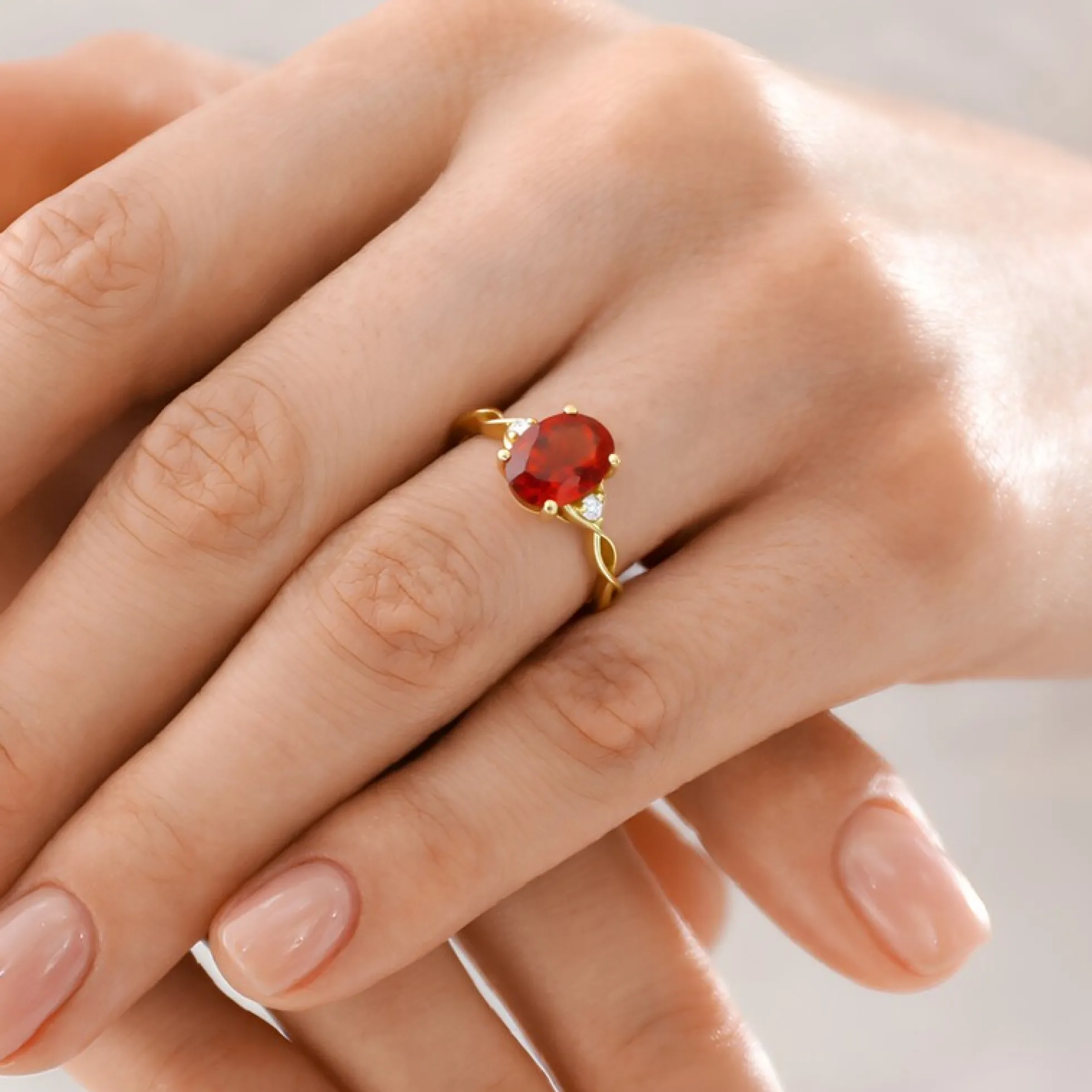 Mexikanischer Feueropal-Goldring