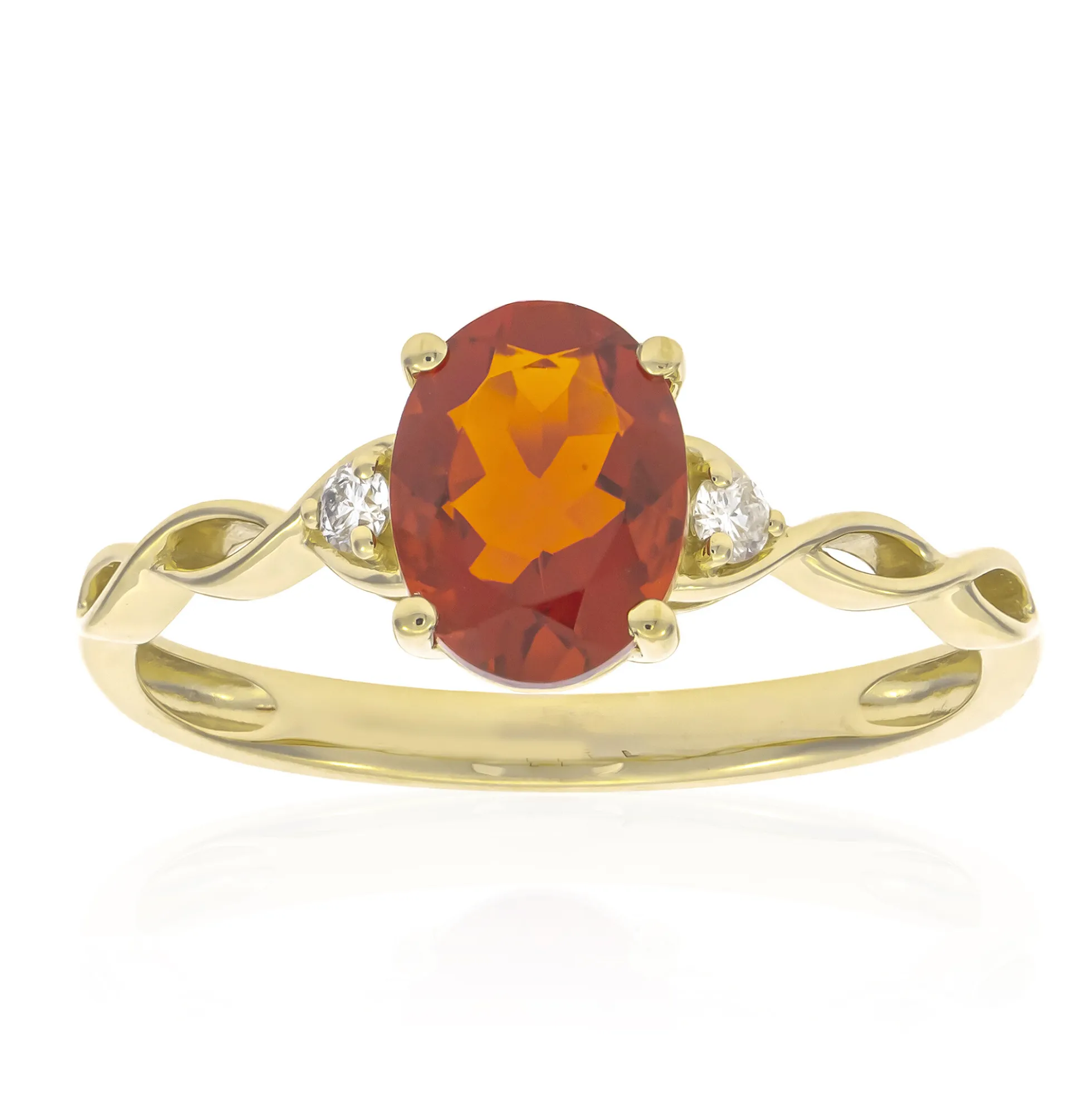 Mexikanischer Feueropal-Goldring