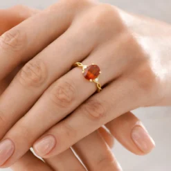 Mexikanischer Feueropal-Goldring