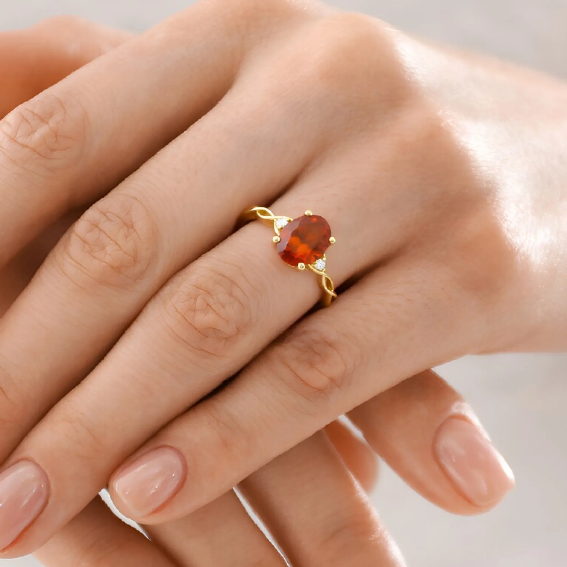 Mexikanischer Feueropal-Goldring