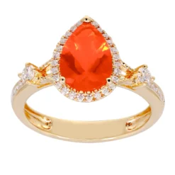 Mexikanischer Feueropal-Goldring