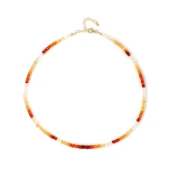 Mexikanischer Feueropal-Silberhalskette
