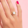 Mexikanischer Hyalith-Opal-Goldring
