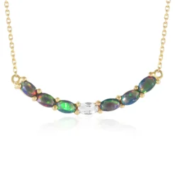 Mezezo-Opal-Silbercollier