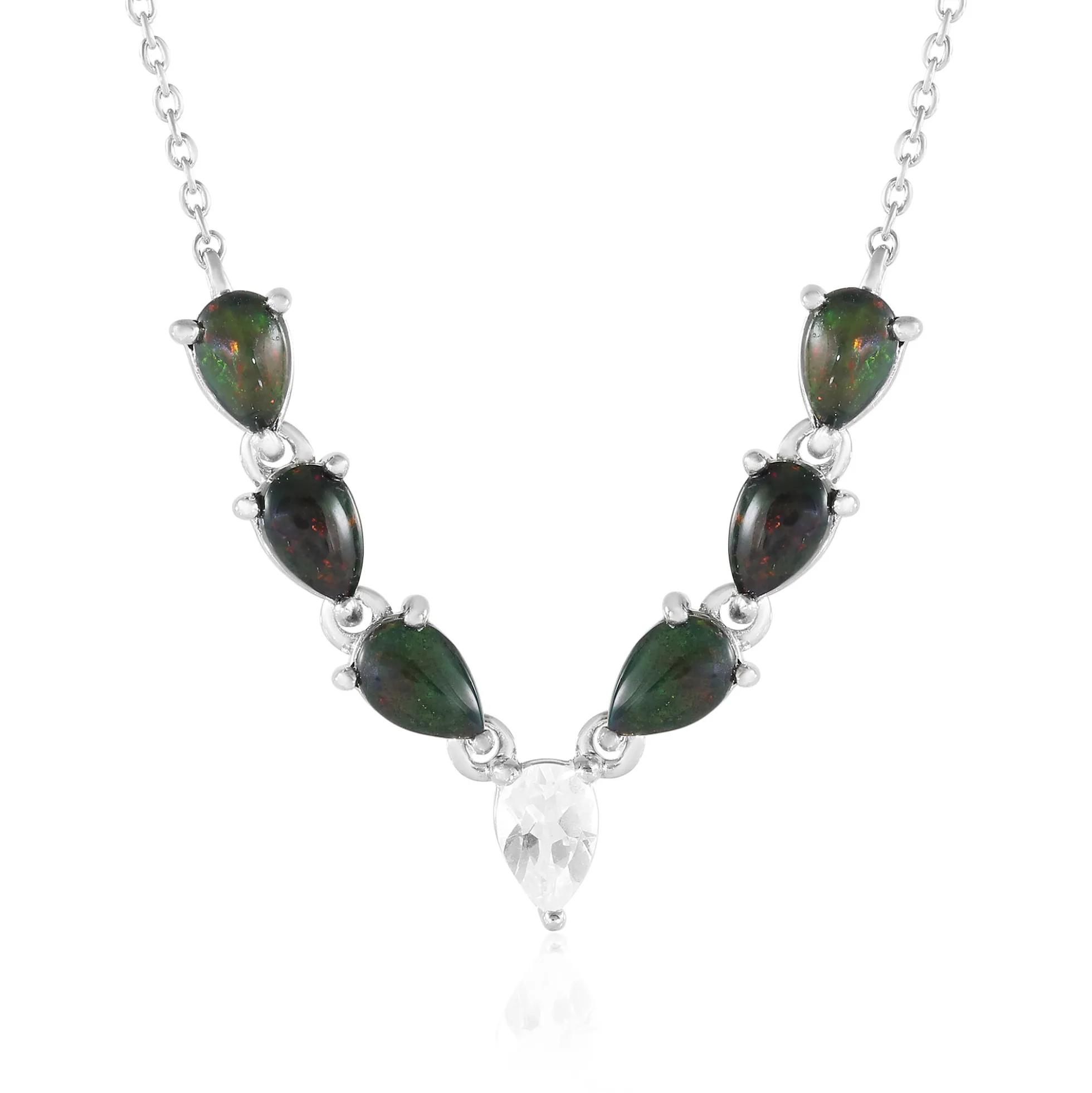 Mezezo-Opal-Silbercollier