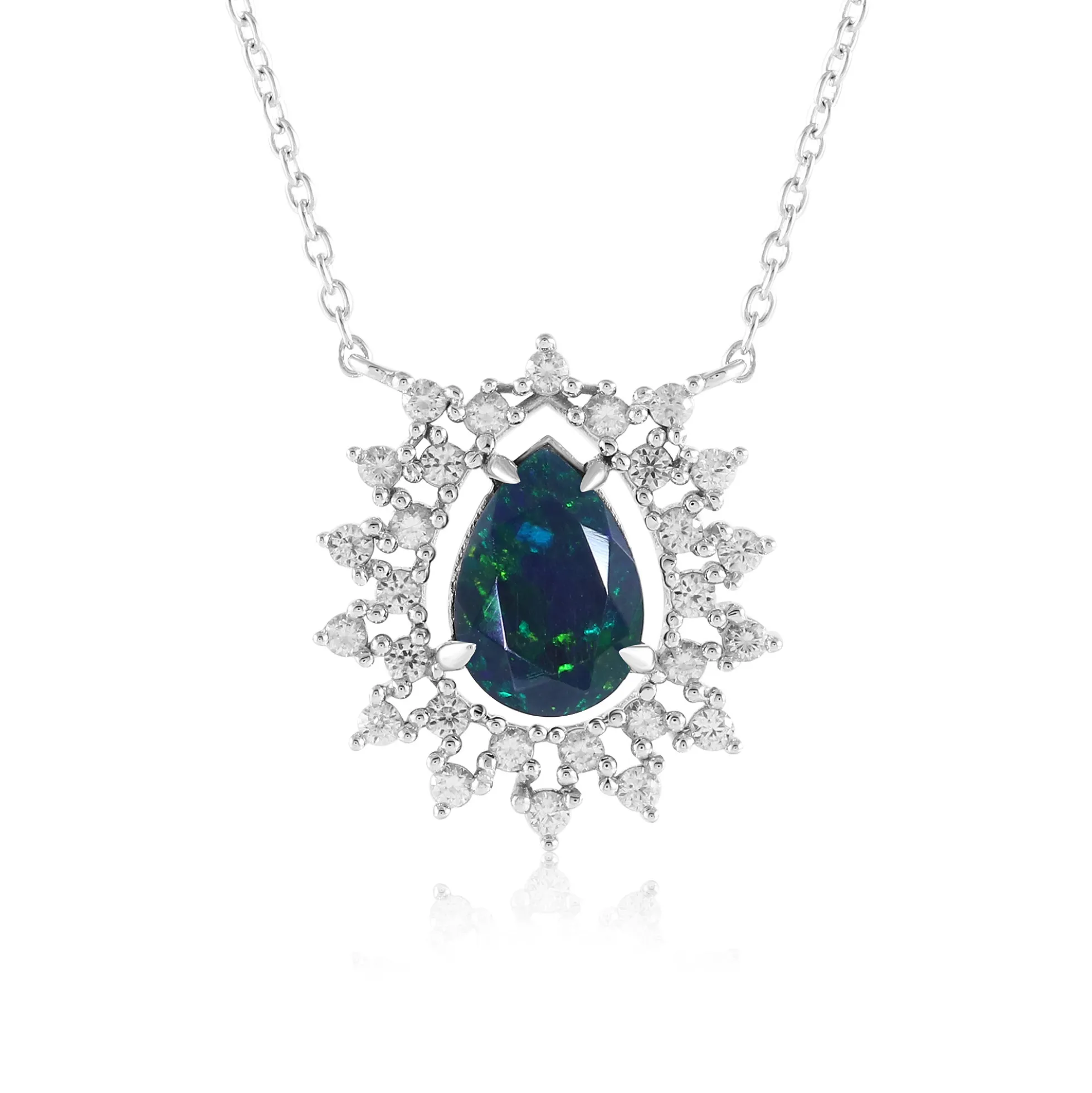 Mezezo-Opal-Silbercollier