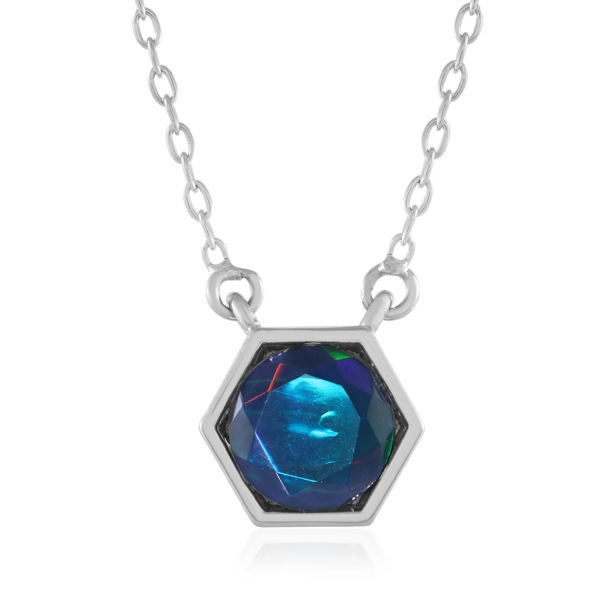 Mezezo-Opal-Silbercollier