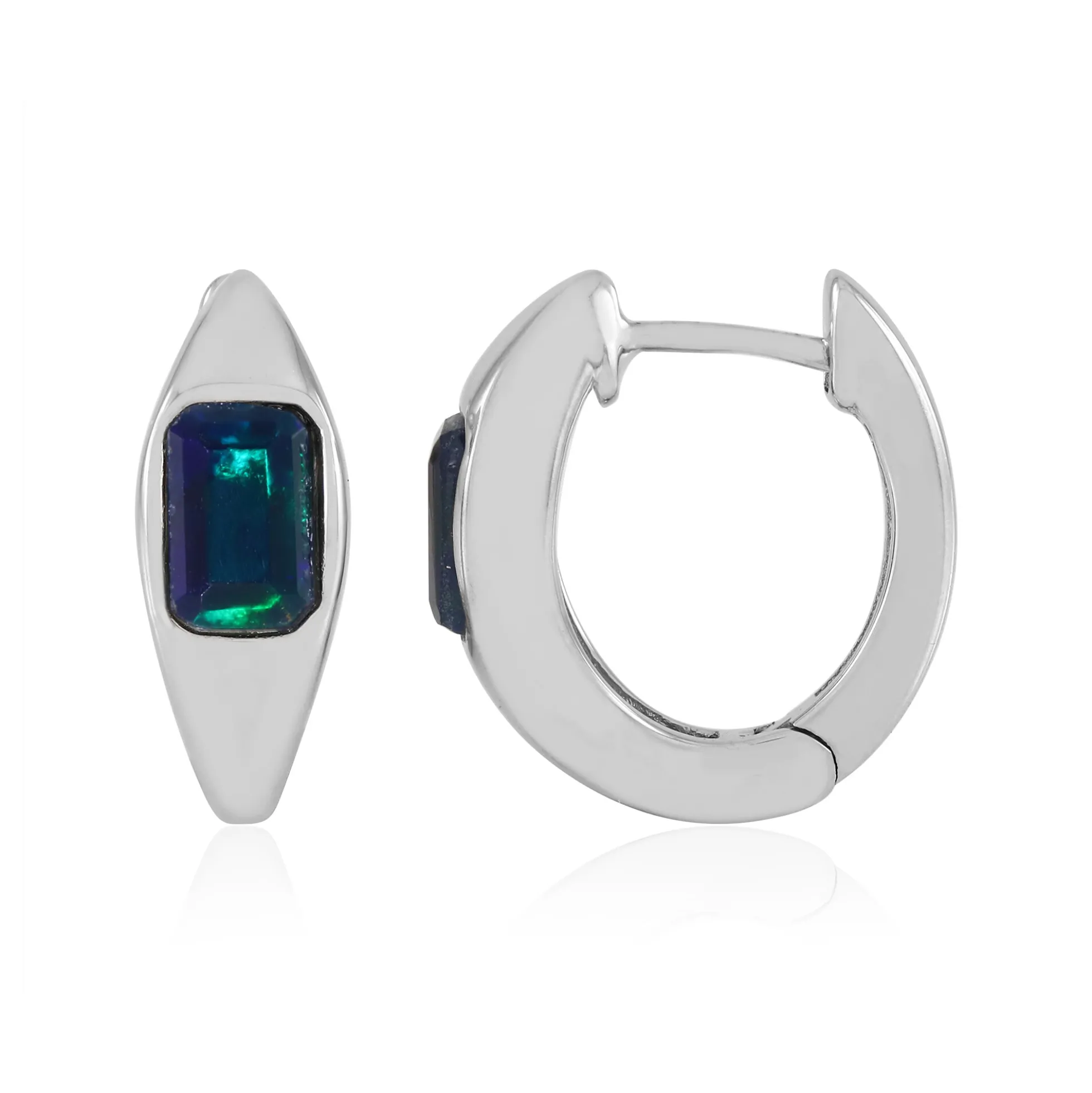 Mezezo-Opal-Silberohrringe