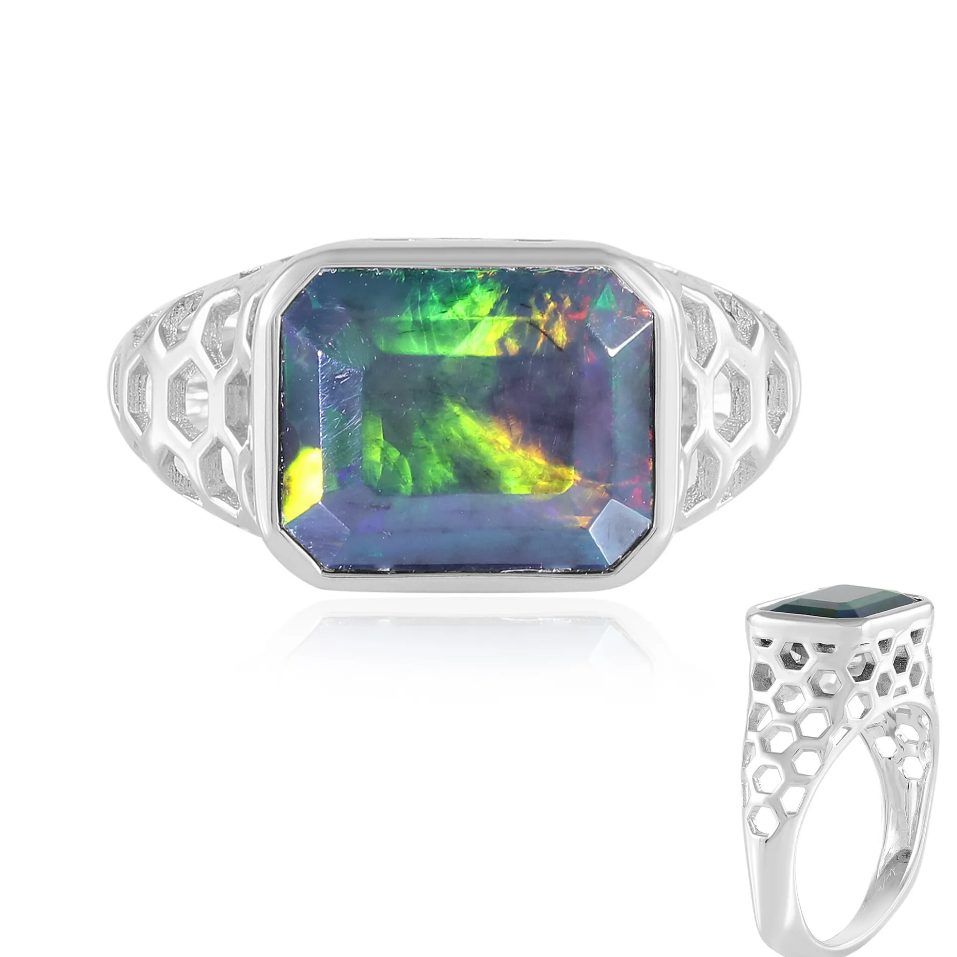 Mezezo-Opal-Silberring