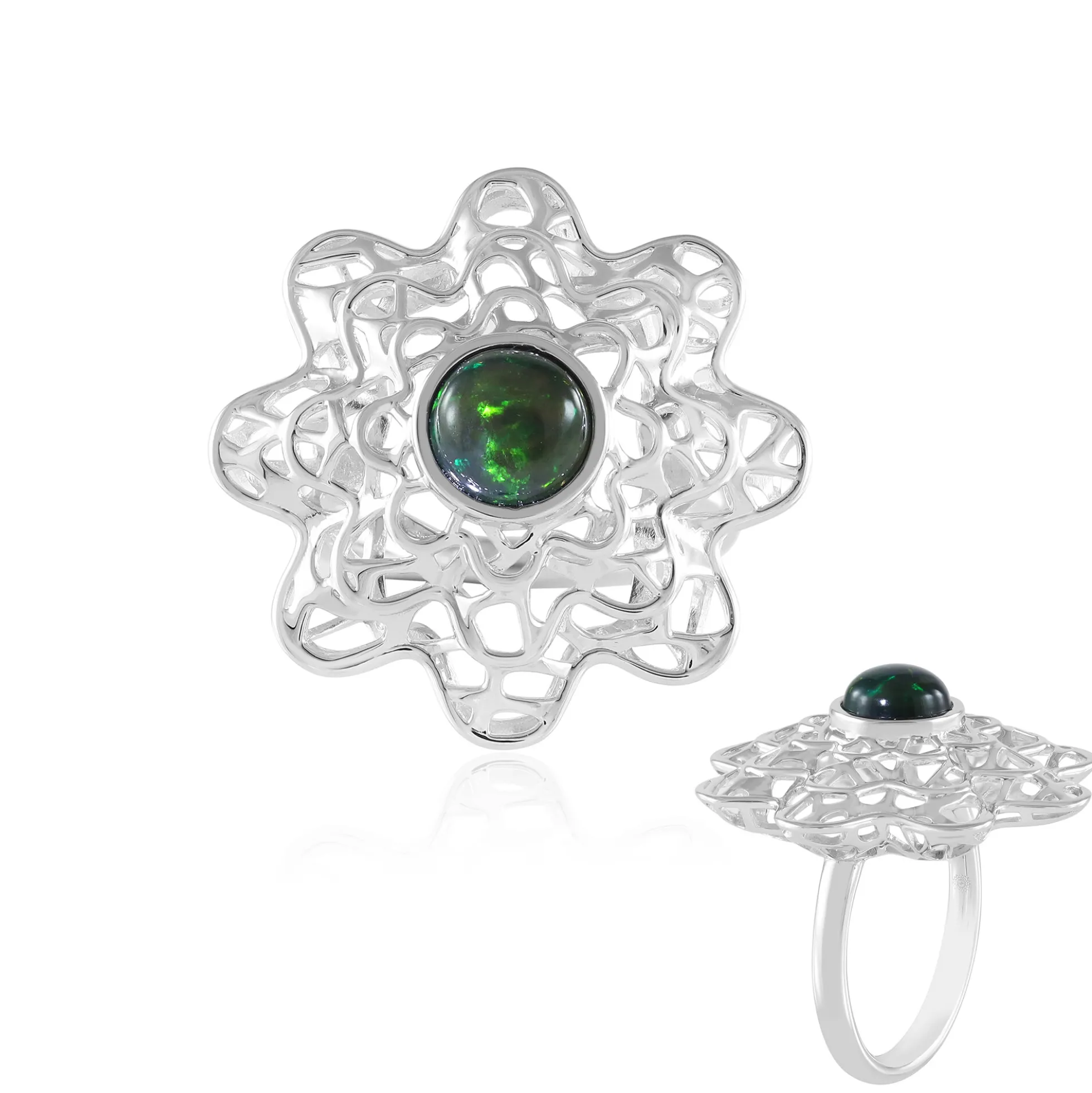 Mezezo-Opal-Silberring
