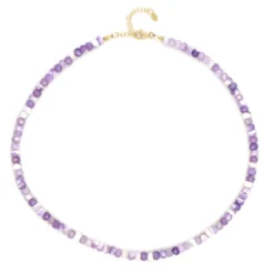 Morado-Opal-Silberhalskette