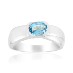 Mosambik-Aquamarin-Silberring
