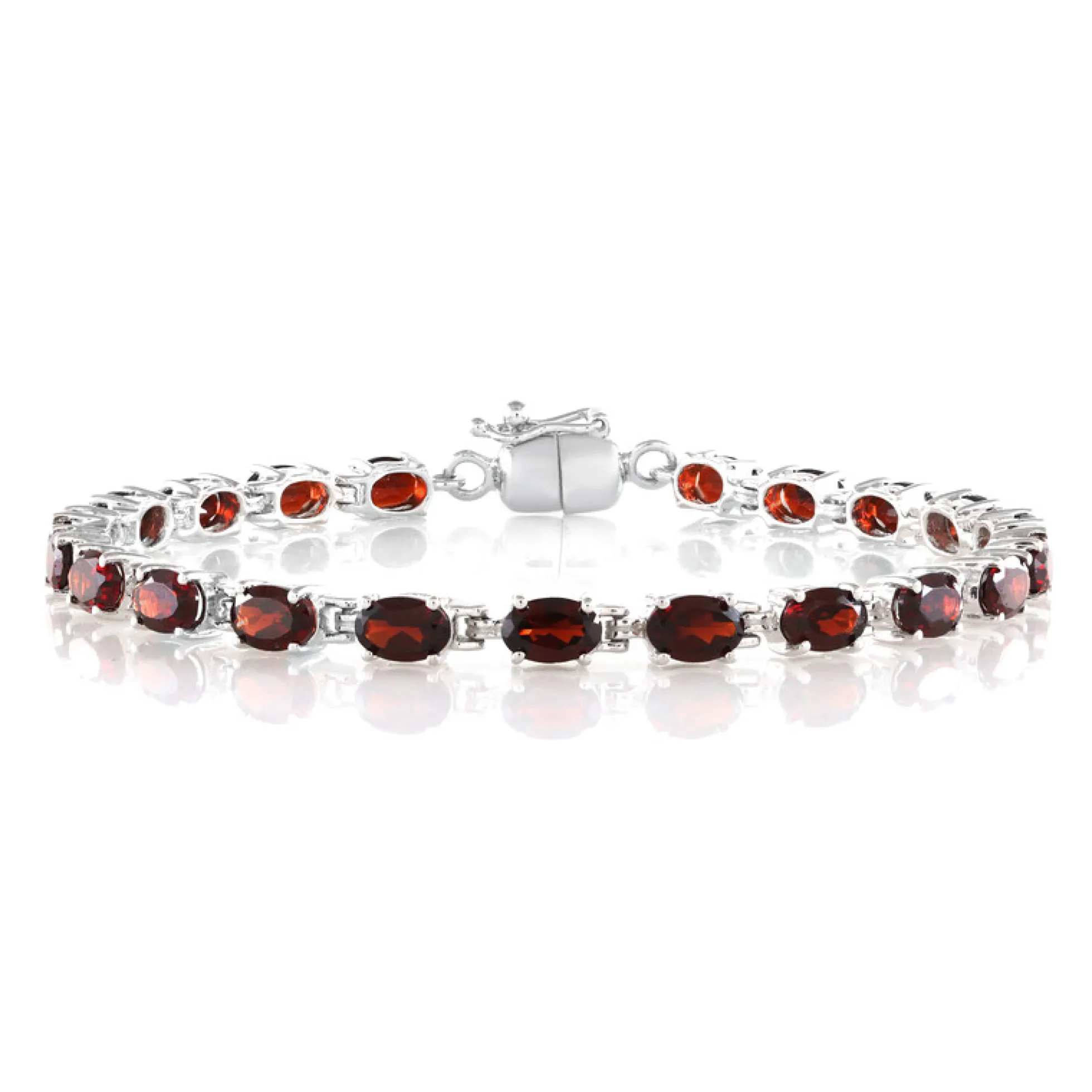 Mosambik-Granat-Silberarmband