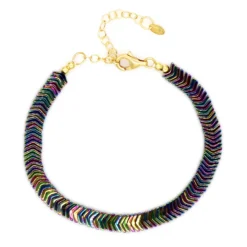 Mystik-Hämatit-Silberarmband