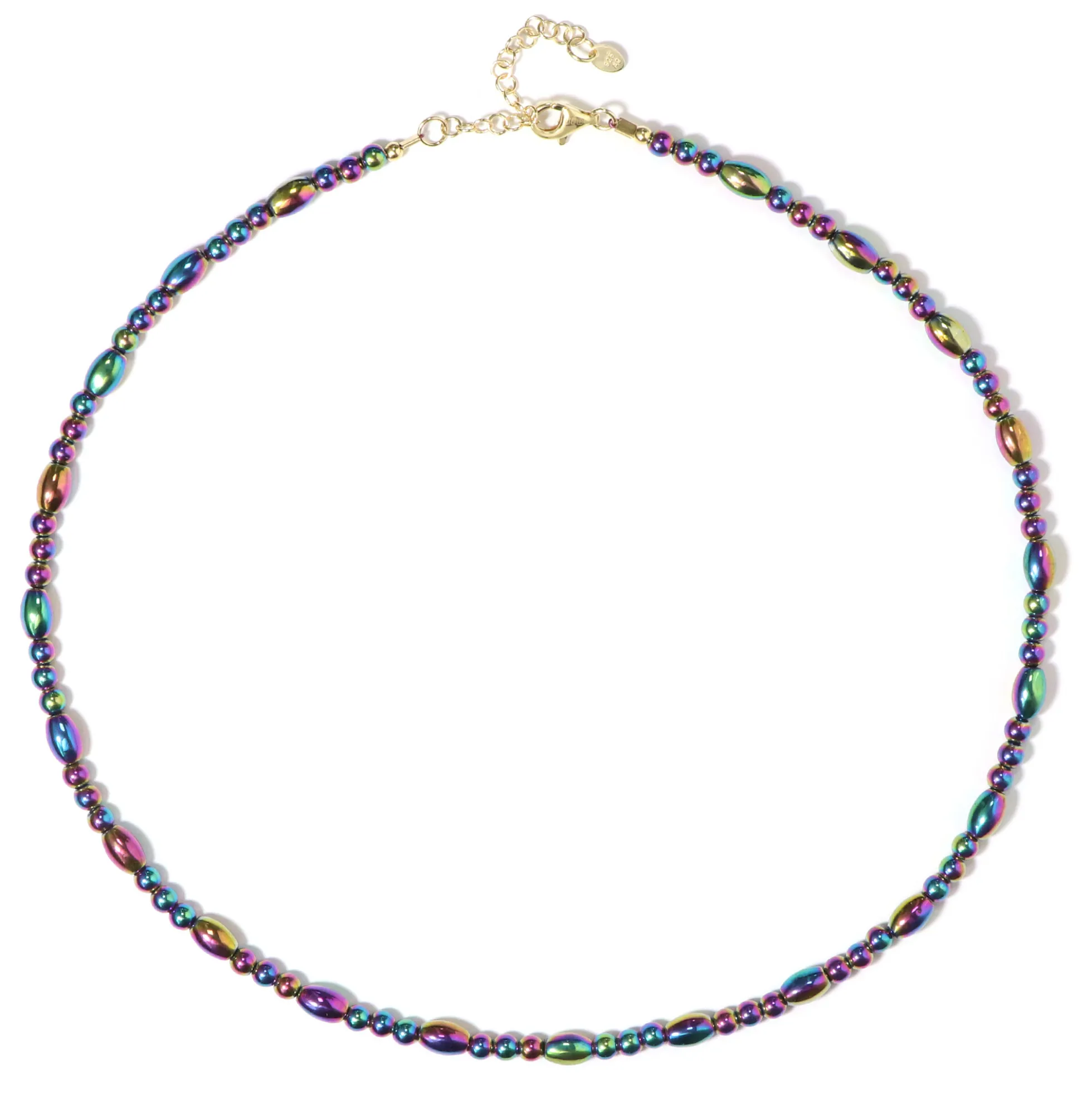 Mystik-Hämatit-Silberhalskette