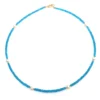 Neonblauer Apatit-Silberhalskette