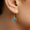 Neonblauer Apatit-Silberohrringe