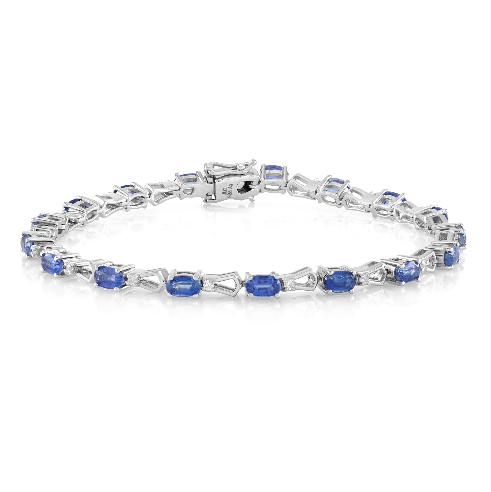 Nepalesischer Kyanit-Silberarmband