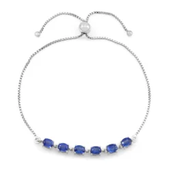 Nepalesischer Kyanit-Silberarmband