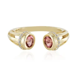 Nigerianischer Pinkfarbener Turmalin-Goldring