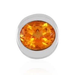 Orangen-Topas-Silberanhänger