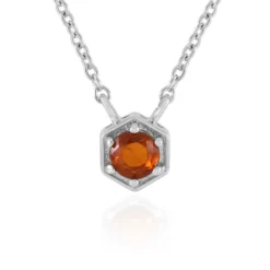 Oranger Kyanit-Silbercollier