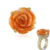 Orange Stachelauster-Silberring