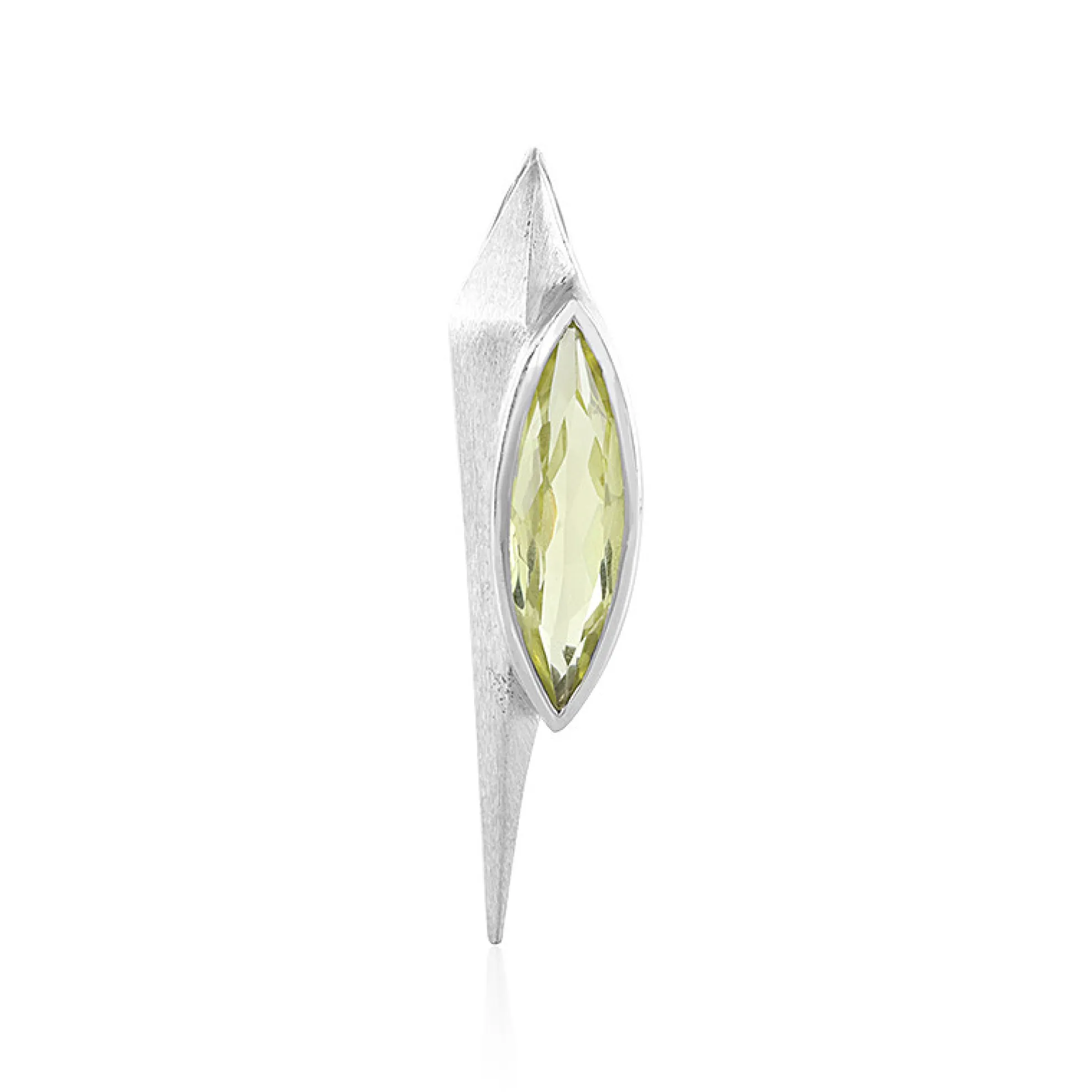 Ouro Verde-Quarz-Silberanhänger