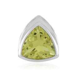 Ouro Verde-Quarz-Silberanhänger