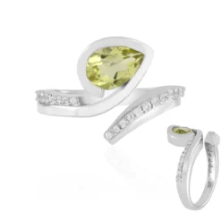 Ouro Verde-Quarz-Silberring