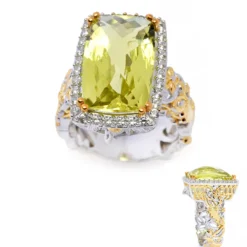 Ouro Verde-Quarz-Silberring