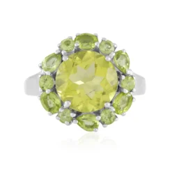 Ouro Verde-Quarz-Silberring
