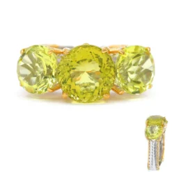 Ouro Verde-Quarz-Silberring