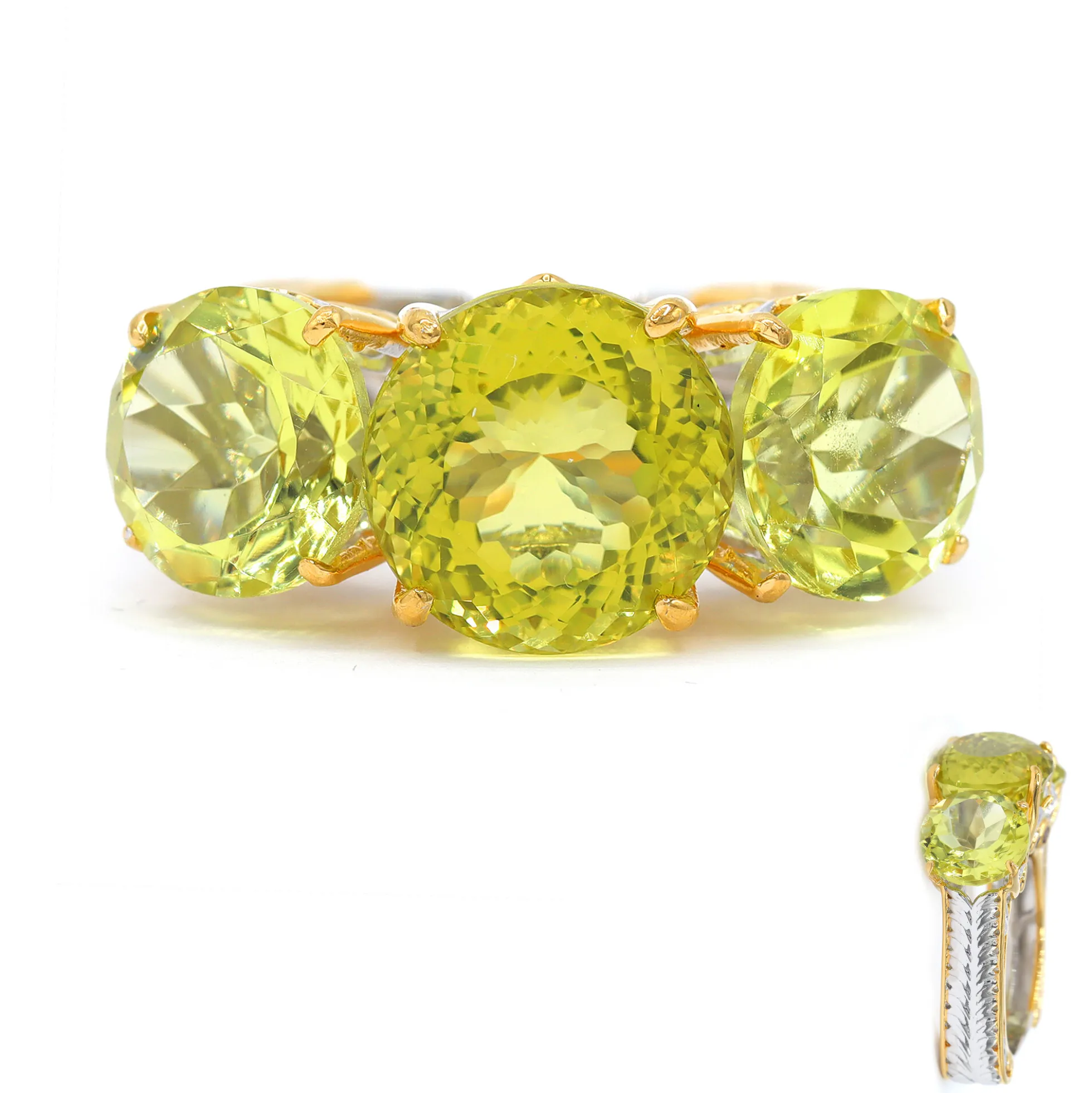 Ouro Verde-Quarz-Silberring