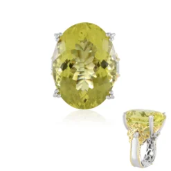 Ouro Verde-Quarz-Silberring