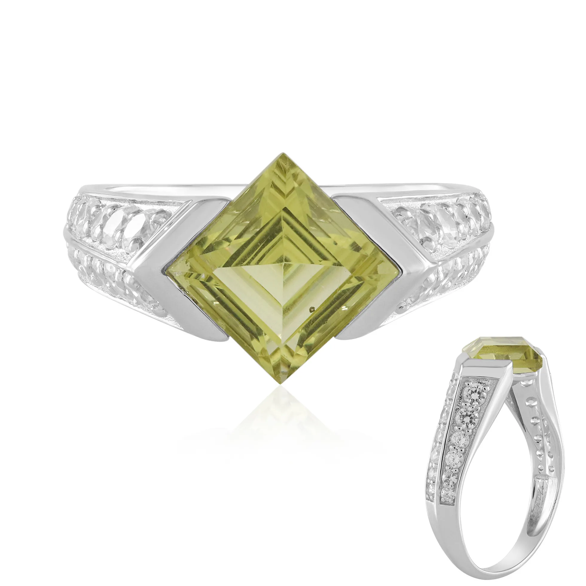 Ouro Verde-Quarz-Silberring