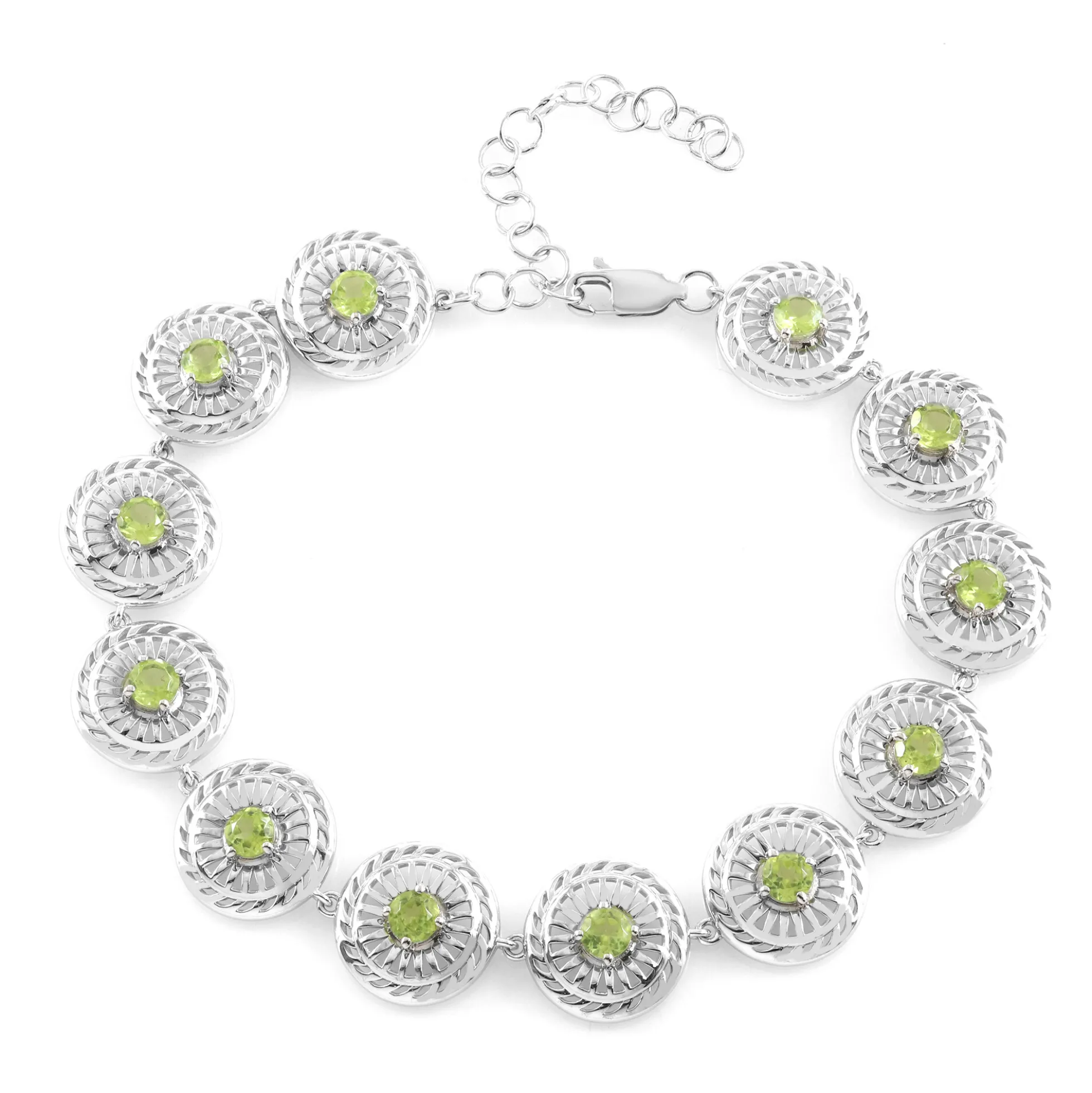 Peridot-Silberarmband