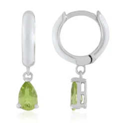Peridot-Silberohrringe