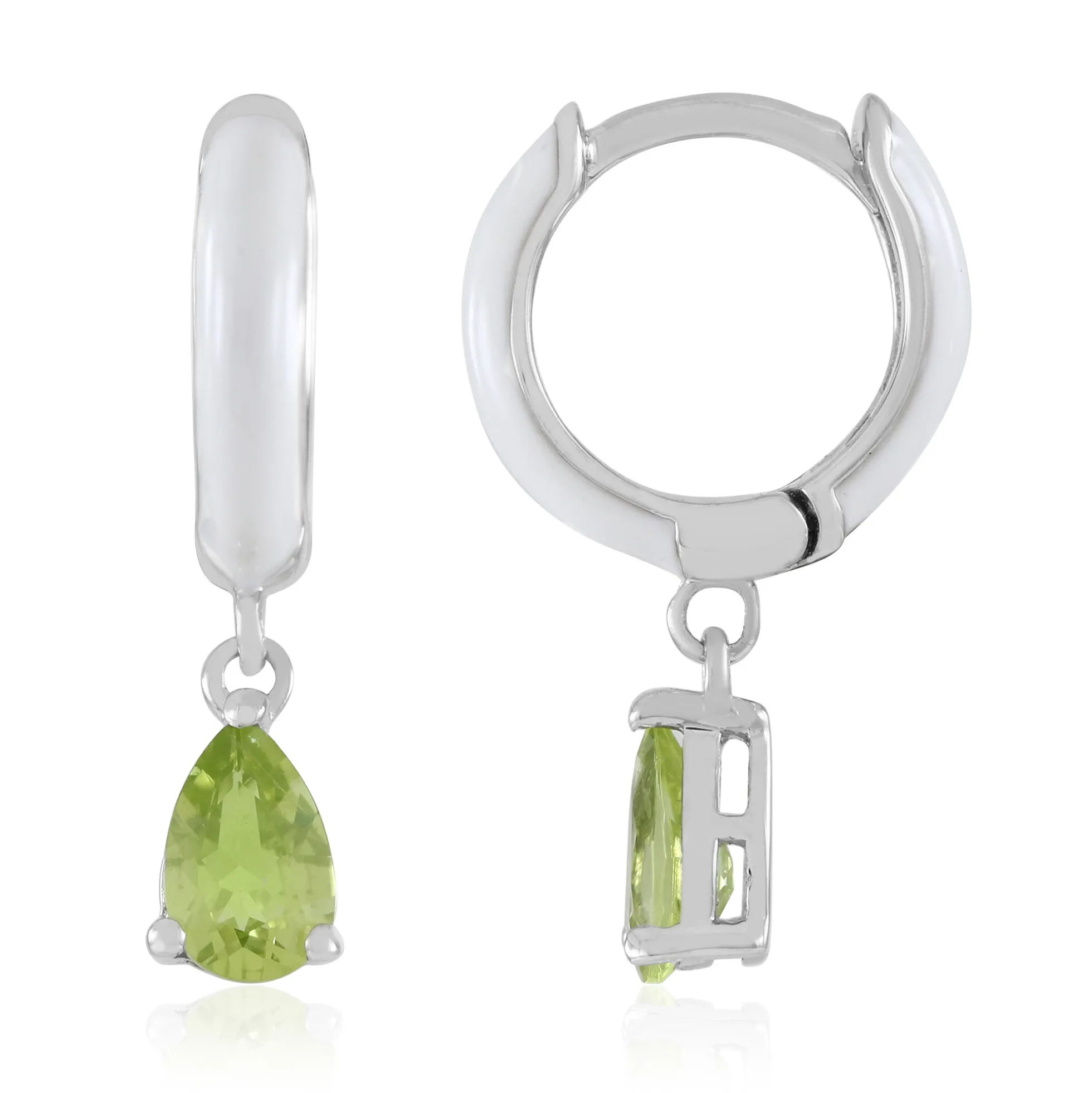 Peridot-Silberohrringe