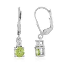 Peridot-Silberohrringe