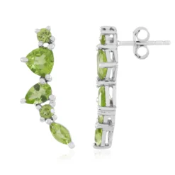 Peridot-Silberohrringe