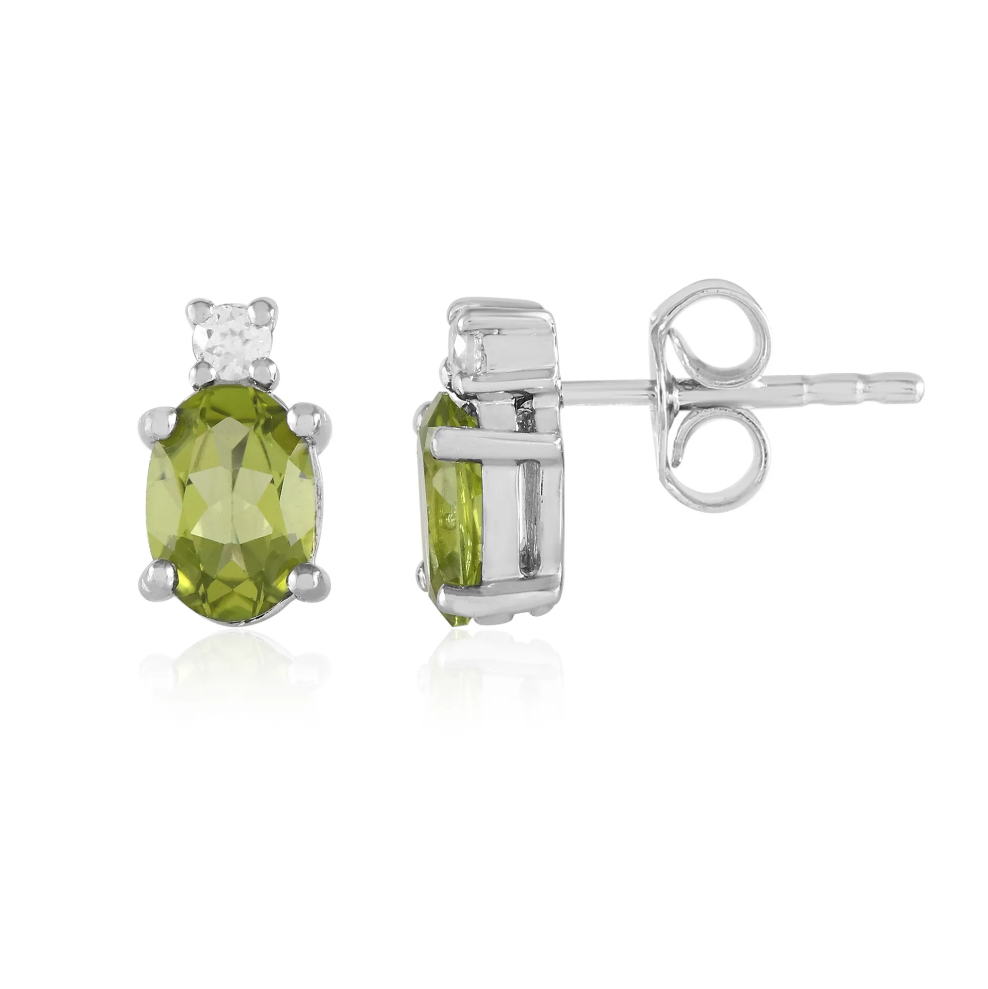 Peridot-Silberohrringe