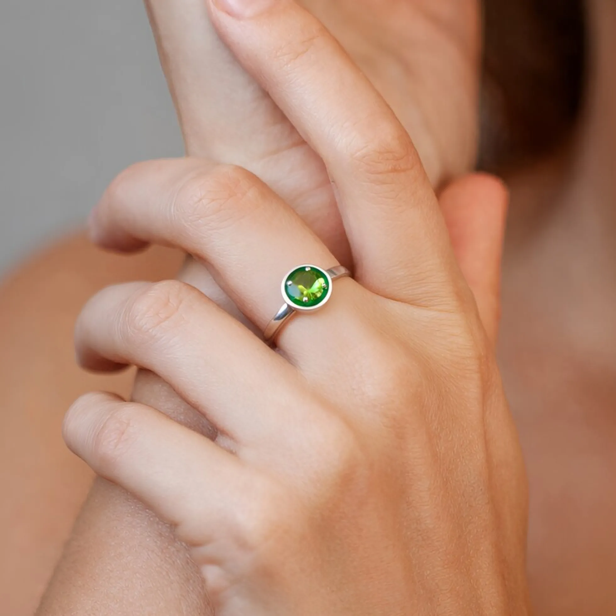 Peridot-Silberring